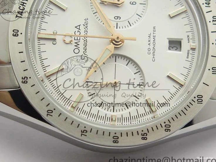 0218 Speedmaster ’57 Co-Axial OMF 1:1 Best Edition White Dial RG Markers On SS Bracelet A WellDesigned 8144